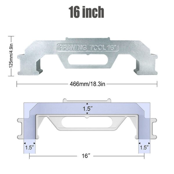 Framing Stud Layout Tool | Woodworking Panel Alignment Clamp | 12"/16"/24" & Adjustable 12-14-16 Framing Tool - 12/14/16-inch combination
