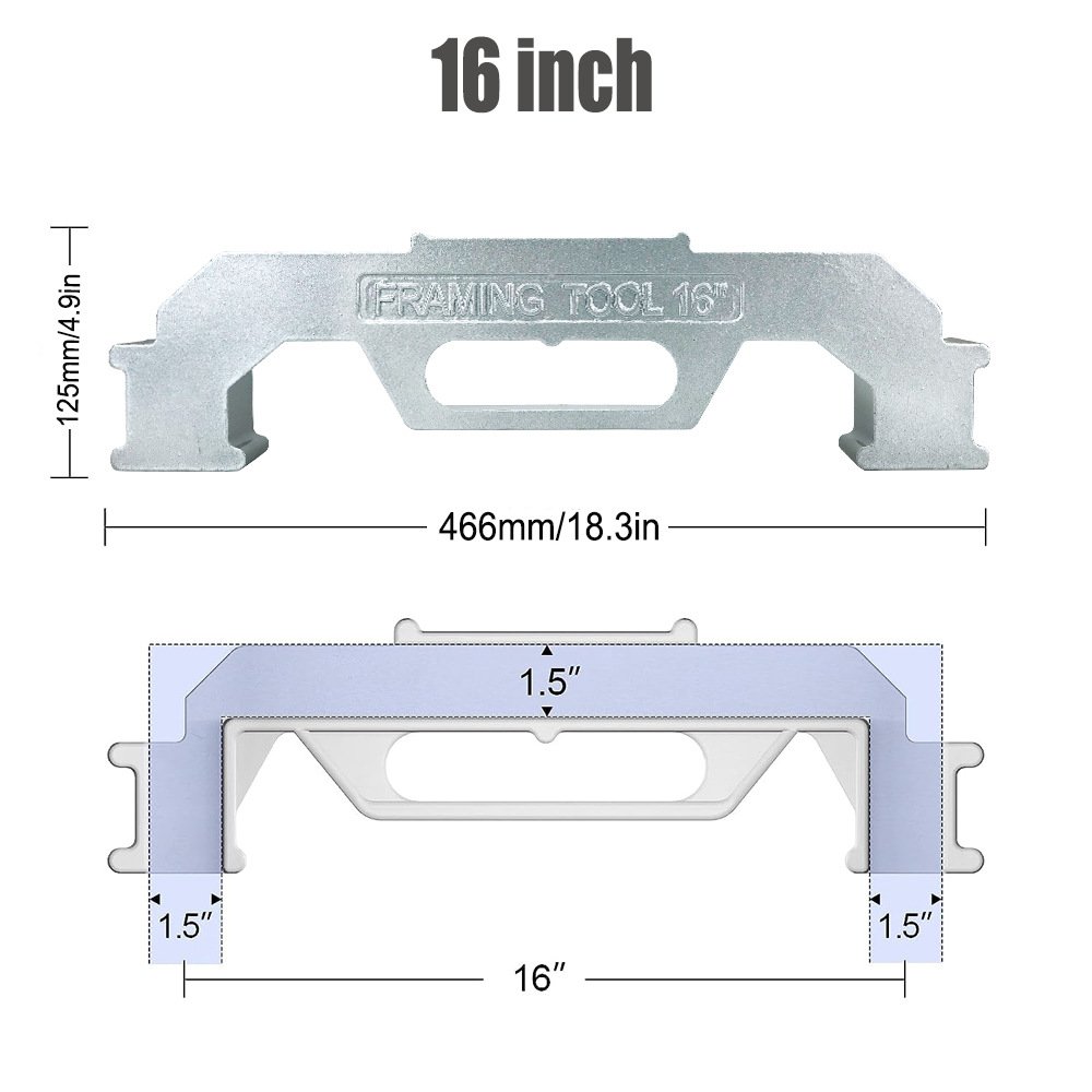 Framing Stud Layout Tool | Woodworking Panel Alignment Clamp | 12"/16"/24" & Adjustable 12-14-16 Framing Tool - 12/14/16-inch combination