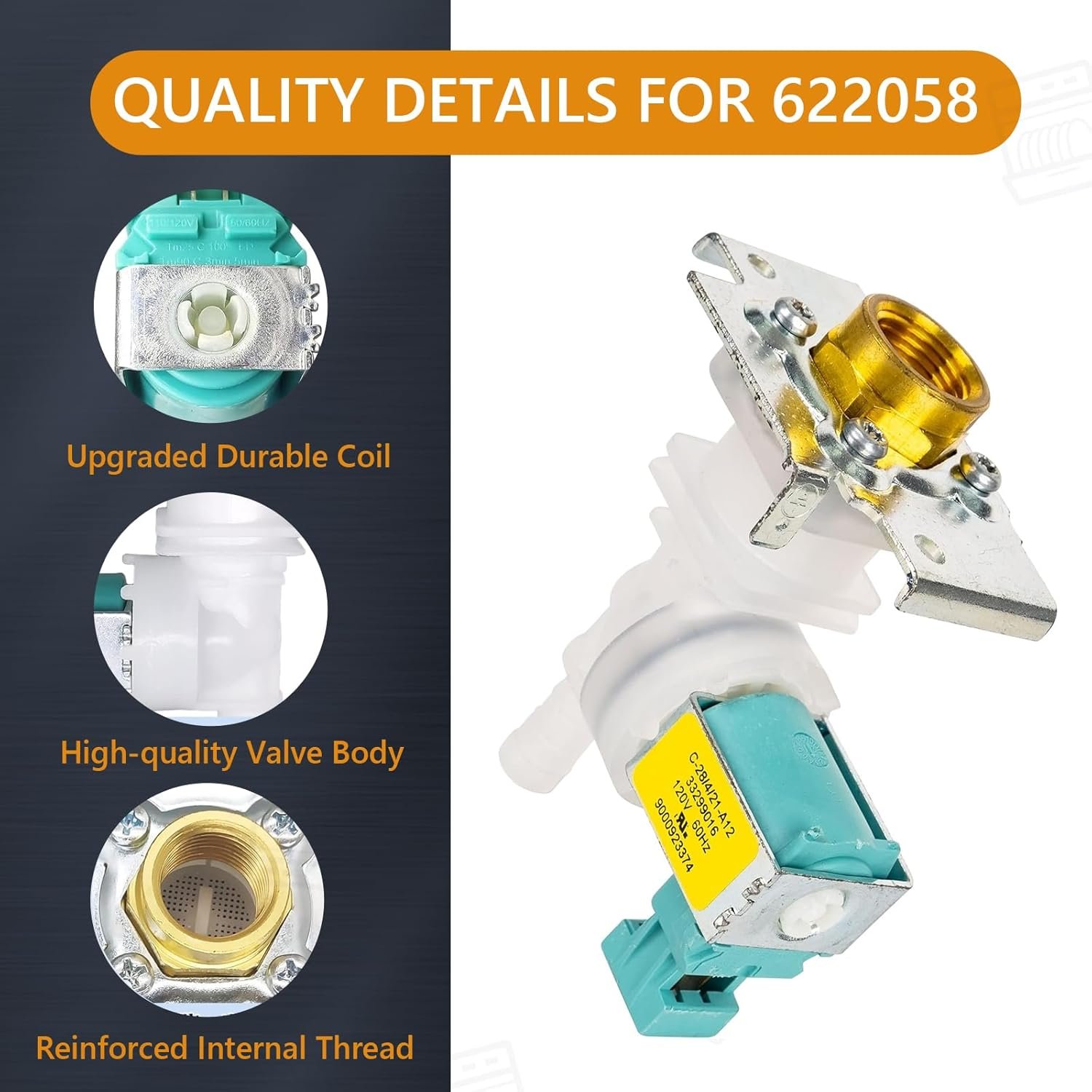 622058 dishwasher water inlet valve replacment part by gattaidar thermador kenmore dishwasher replaces