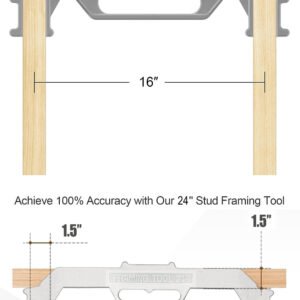 Premium Framing Stud Layout Tool Perfect 12 16 24 On Center Jig Fixparthub Fixparthub 1
