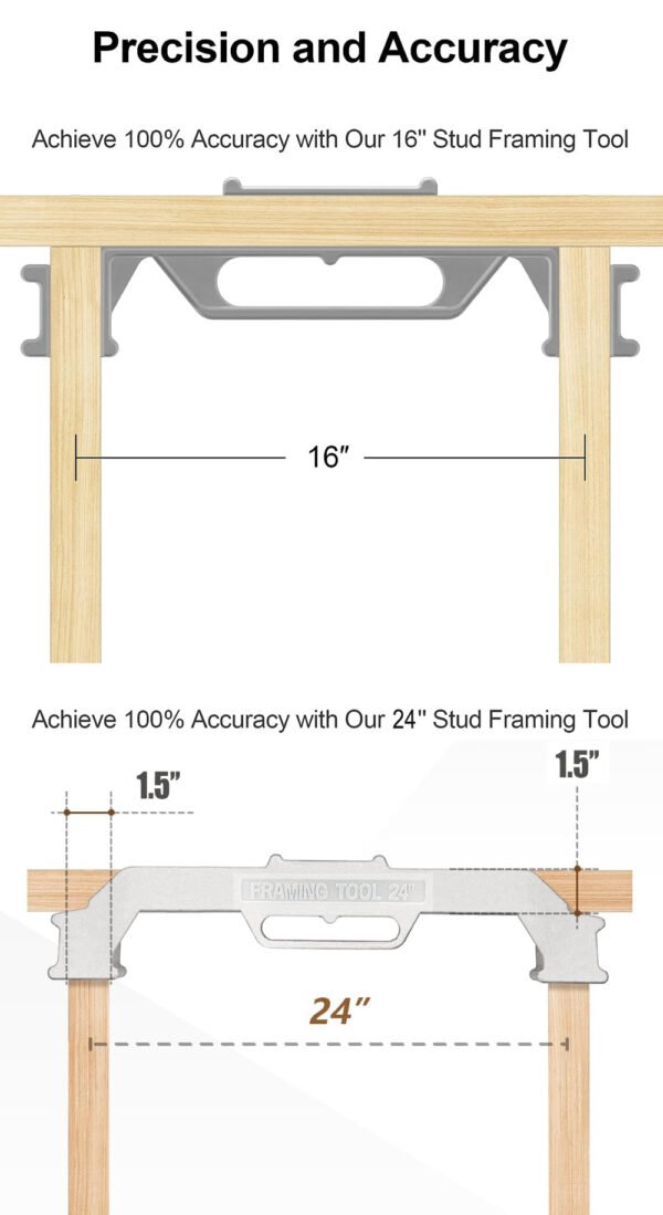 Premium Framing Stud Layout Tool Perfect 12 16 24 On Center Jig Fixparthub Fixparthub 1