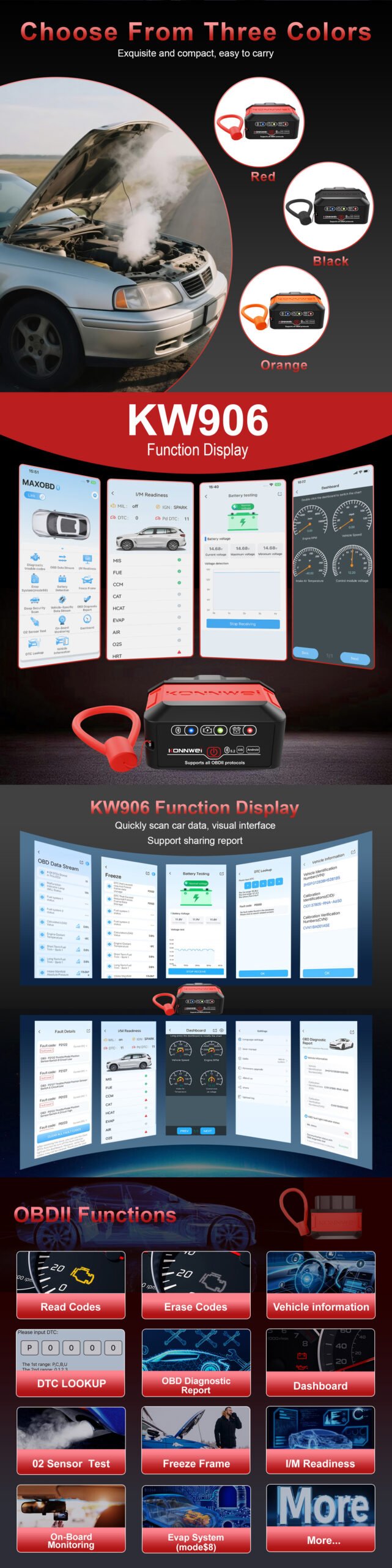 Bluetooth OBD2 car fault diagnosis instrument bluetooth obd2 car fault diagnosis instrument