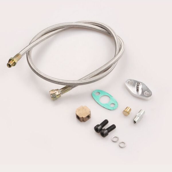 Universal Turbo Oil Feed & Drain Return Line Kit For T3 T4 T70 T66 Gt32 Gt40 Gt42 | Heavy Duty Stainless Steel Braided Plumbing Set Replacement Part - FixPartHub