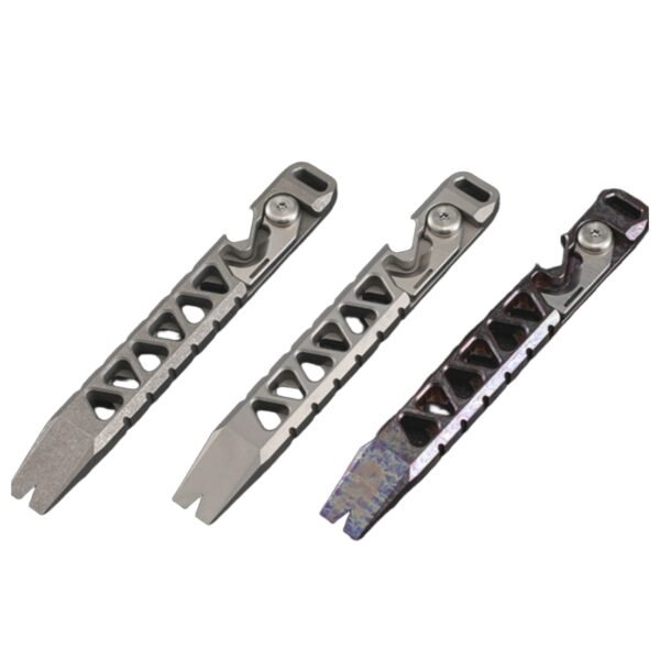Ultra Light Tc4 Titanium Multi Functional Edc Pry Bar | 111mm Tactical Prying Tool With Integrated Seatbelt Cutter & Bottle Opener Replacement Part - FixPartHub