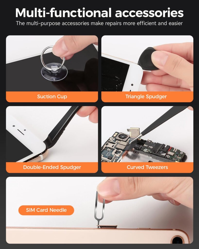 magnetic screw memory mat and anti-static pry tools included