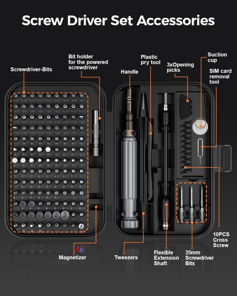 heavy duty screwdriver set case with magnetizer demagnetizer tool