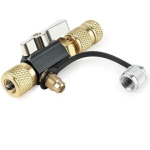 premium hvac valve core removal tool (1/4" & 5/16") | 20 micron vacuum rated | brass & stainless steel