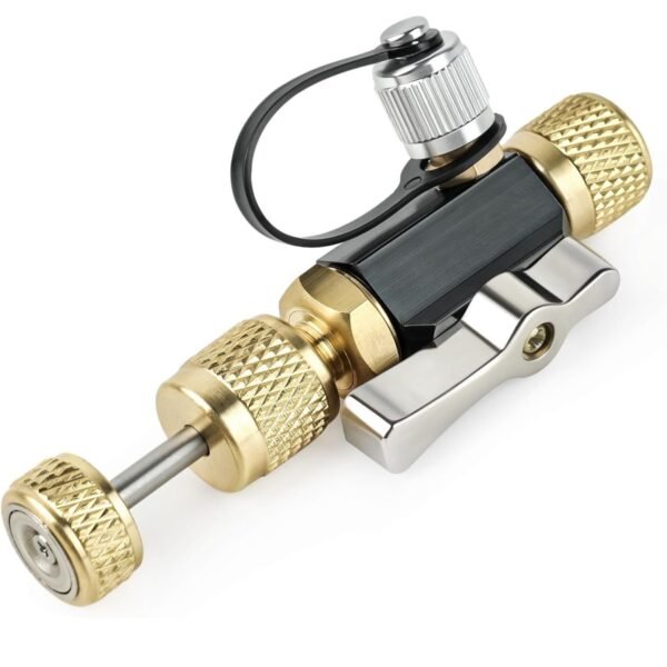 premium hvac valve core removal tool (1/4" & 5/16") | 20 micron vacuum rated | brass & stainless steel
