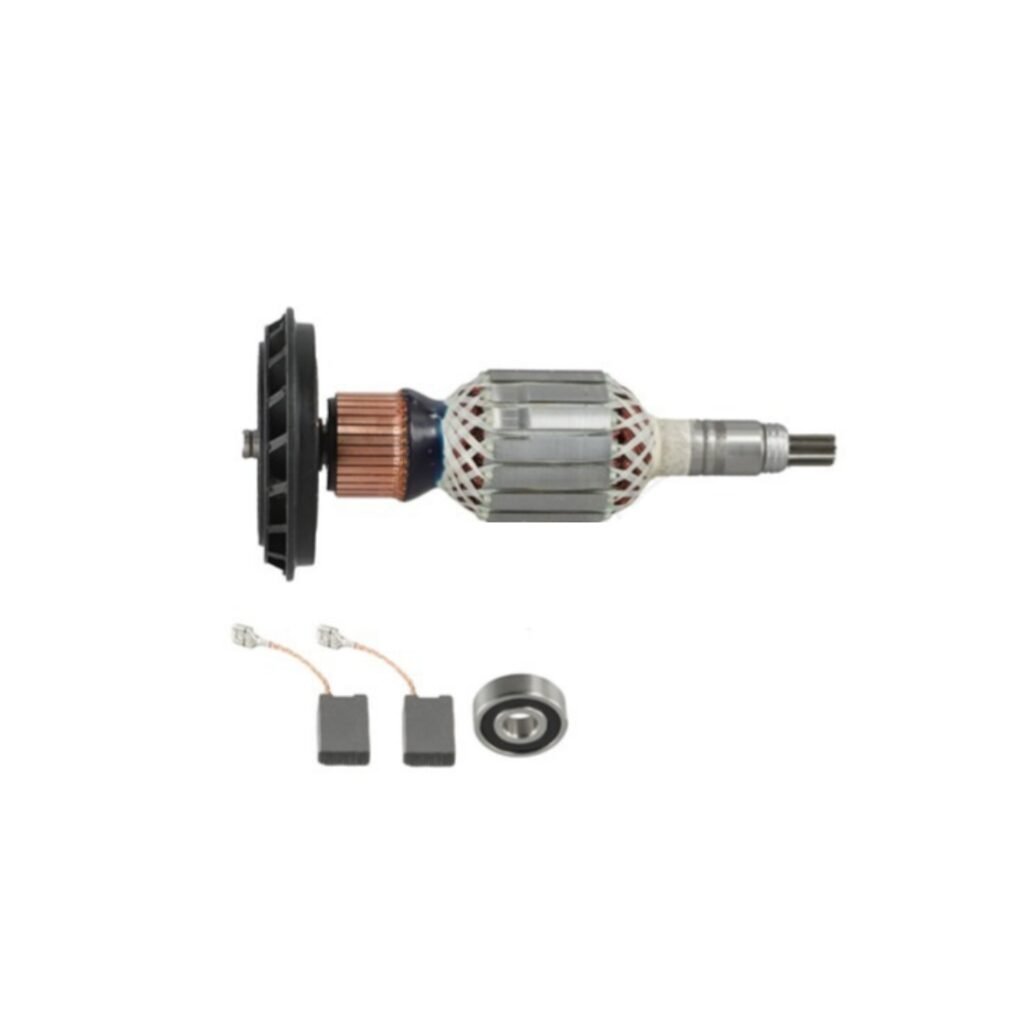 Genuine Spec Armature Rotor & Carbon Brush Set For Bosch Gbh 11e, Gsh 11e, Gbh 11de | 11kg Demolition Hammer Motor Rebuild Kit – Gbh11e Rotor + Carbon Brush + Bearing Replacement Part - FixPartHub