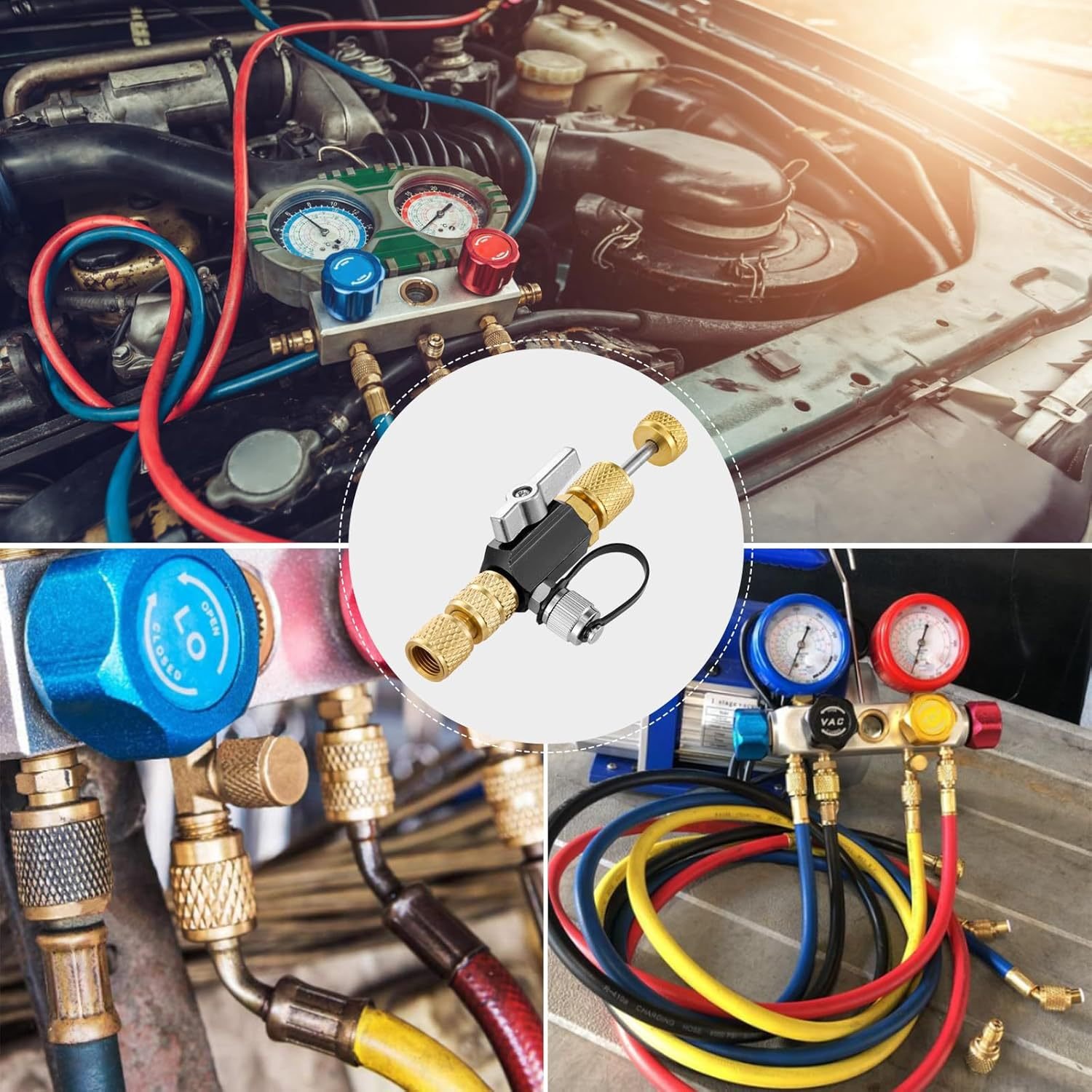 premium hvac valve core removal tool (1/4" & 5/16") | 20 micron vacuum rated | brass & stainless steel