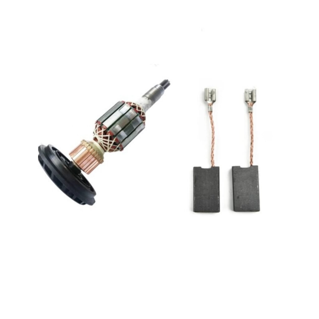 Genuine Spec Armature Rotor & Carbon Brush Set For Bosch Gbh 11e, Gsh 11e, Gbh 11de | 11kg Demolition Hammer Motor Rebuild Kit – Gbh11e Rotor + Carbon Brush Replacement Part - FixPartHub