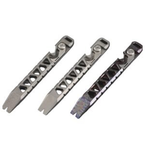 Ultra-Light TC4 Titanium Multi-Functional EDC Pry Bar | 111mm Tactical Prying Tool with Integrated Seatbelt Cutter & Bottle Opener