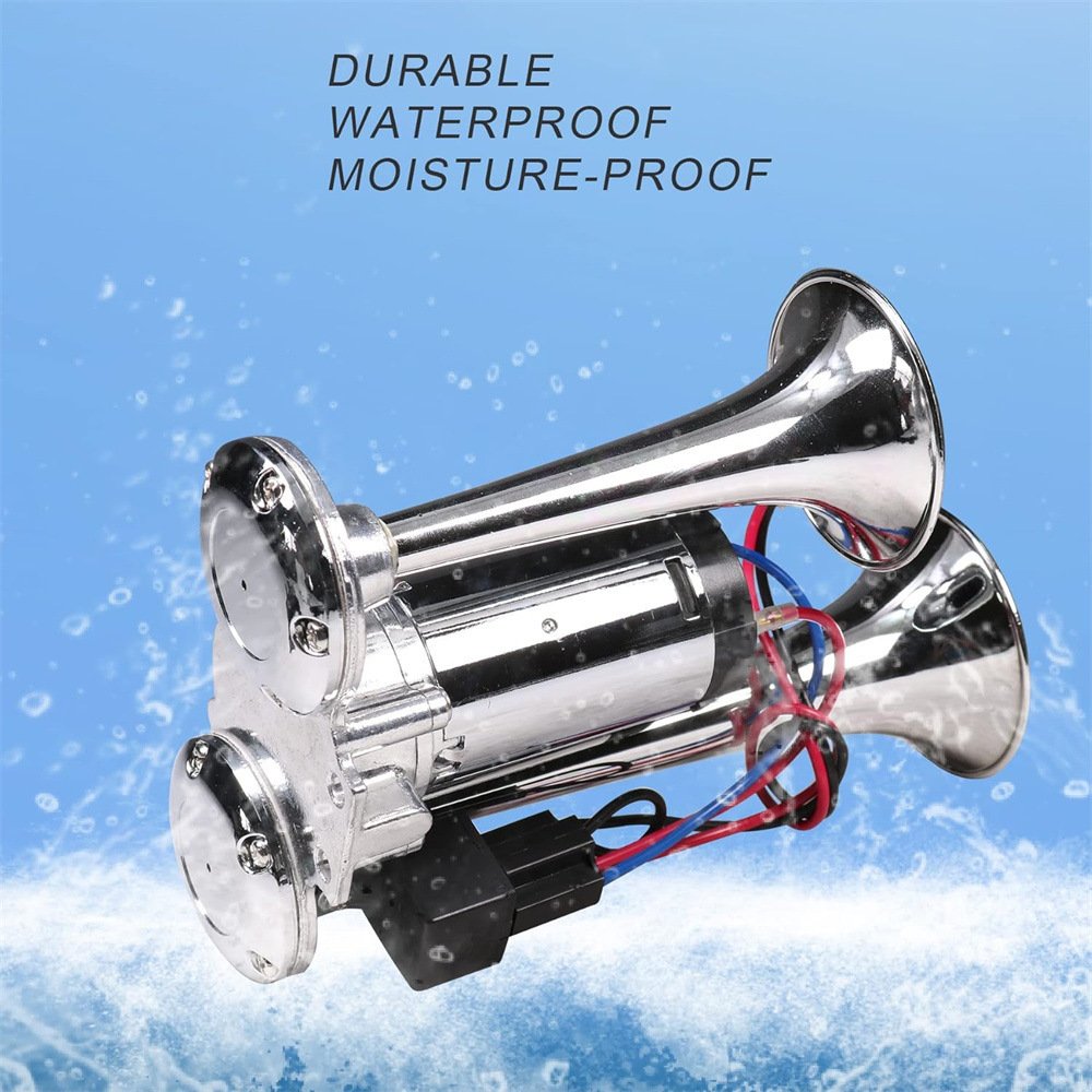 Heavy Duty Copper Dual Trumpet Electric Air Horn 12v 24v Fixparthub Fixparthub 1