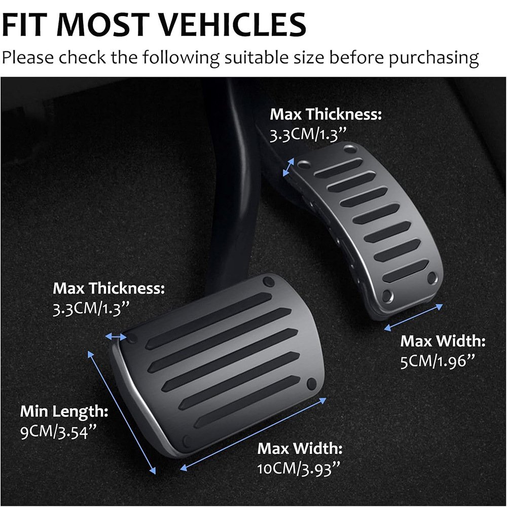 Universal Adjustable Gas Brake Pedal Extenders 3 5 7 25 Heavy Duty Steel Driving Aids Fixparthub 1