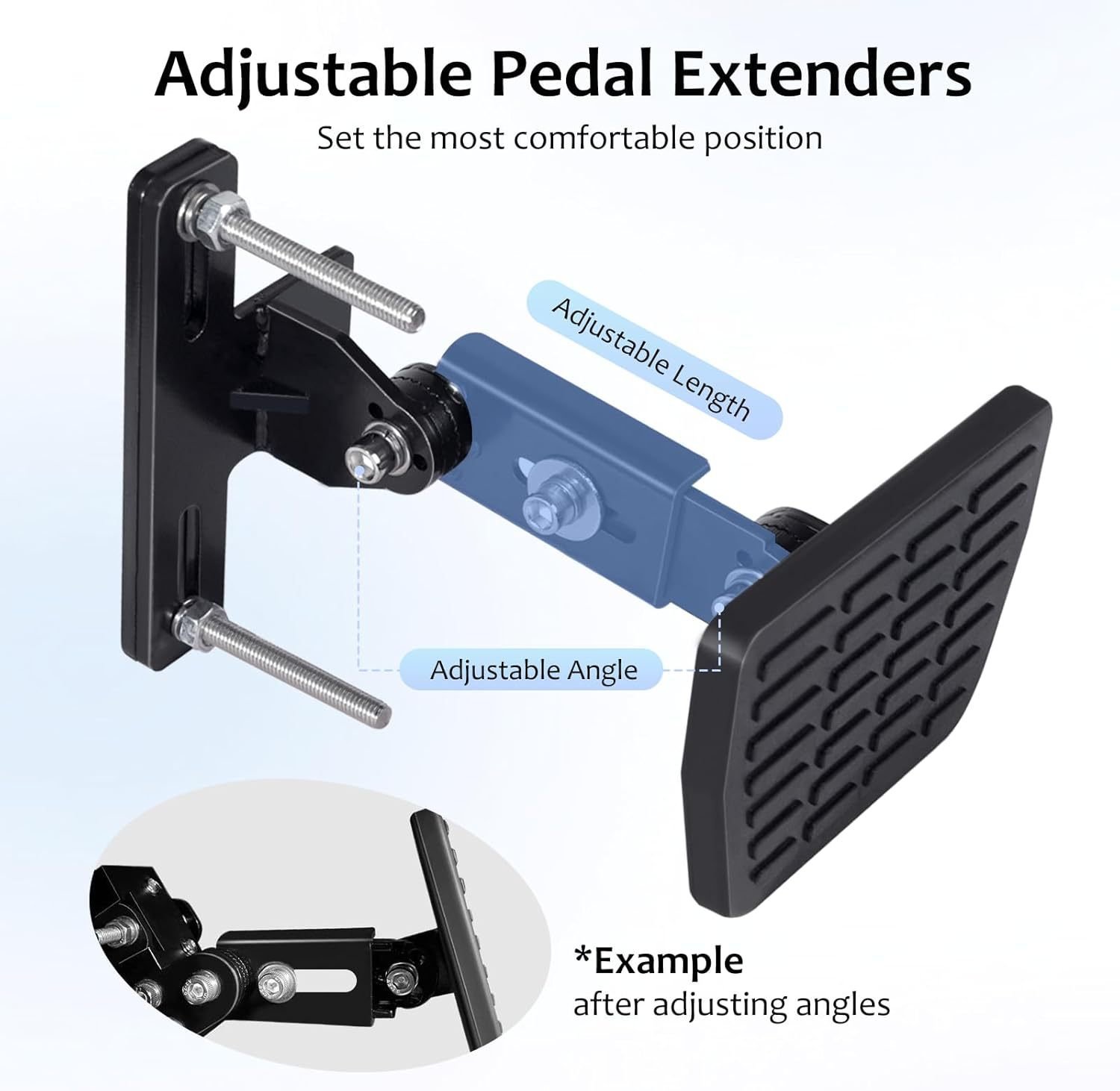 Universal Adjustable Gas Brake Pedal Extenders 3 5 7 25 Heavy Duty Steel Driving Aids Fixparthub 4