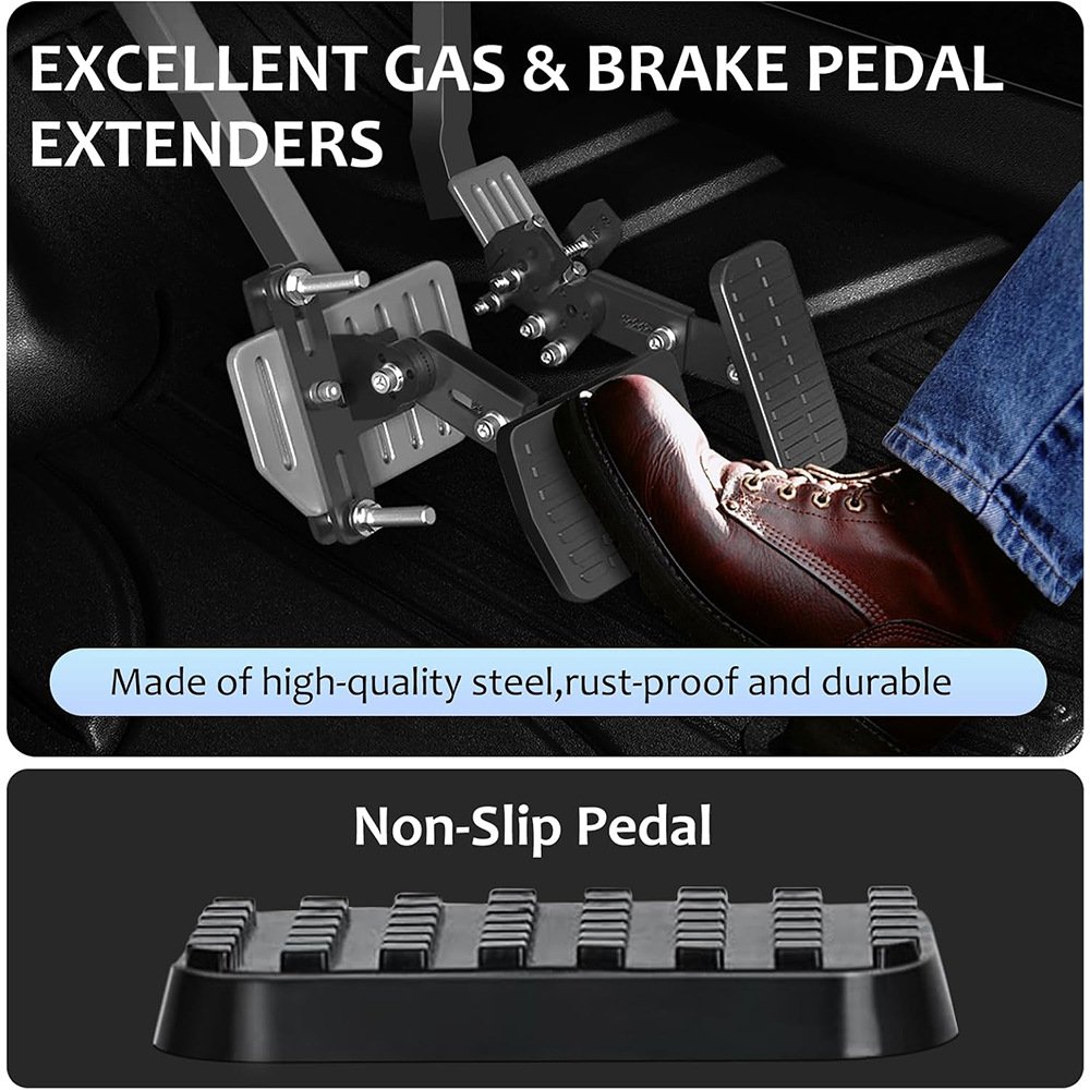 Universal Adjustable Gas Brake Pedal Extenders 3 5 7 25 Heavy Duty Steel Driving Aids Fixparthub