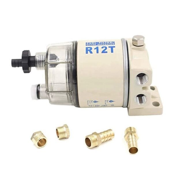 Universal R12t Fs19802 Diesel Fuel Water Separator 1 2kg Heavy Duty Aluminum Assembly Fixparthub 1