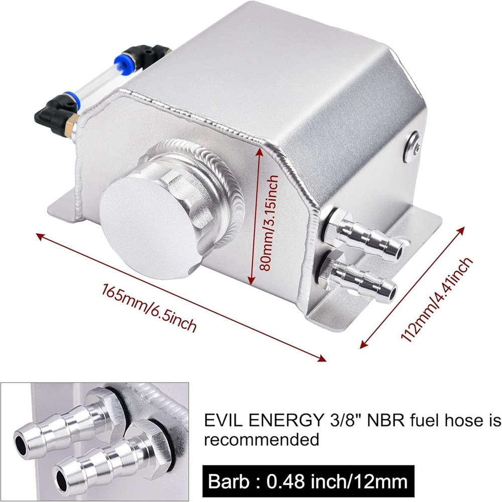 Universal Tig Welded Aluminum Coolant Overflow Expansion Tank 1l 2l Fixparthub Fixparthub 1