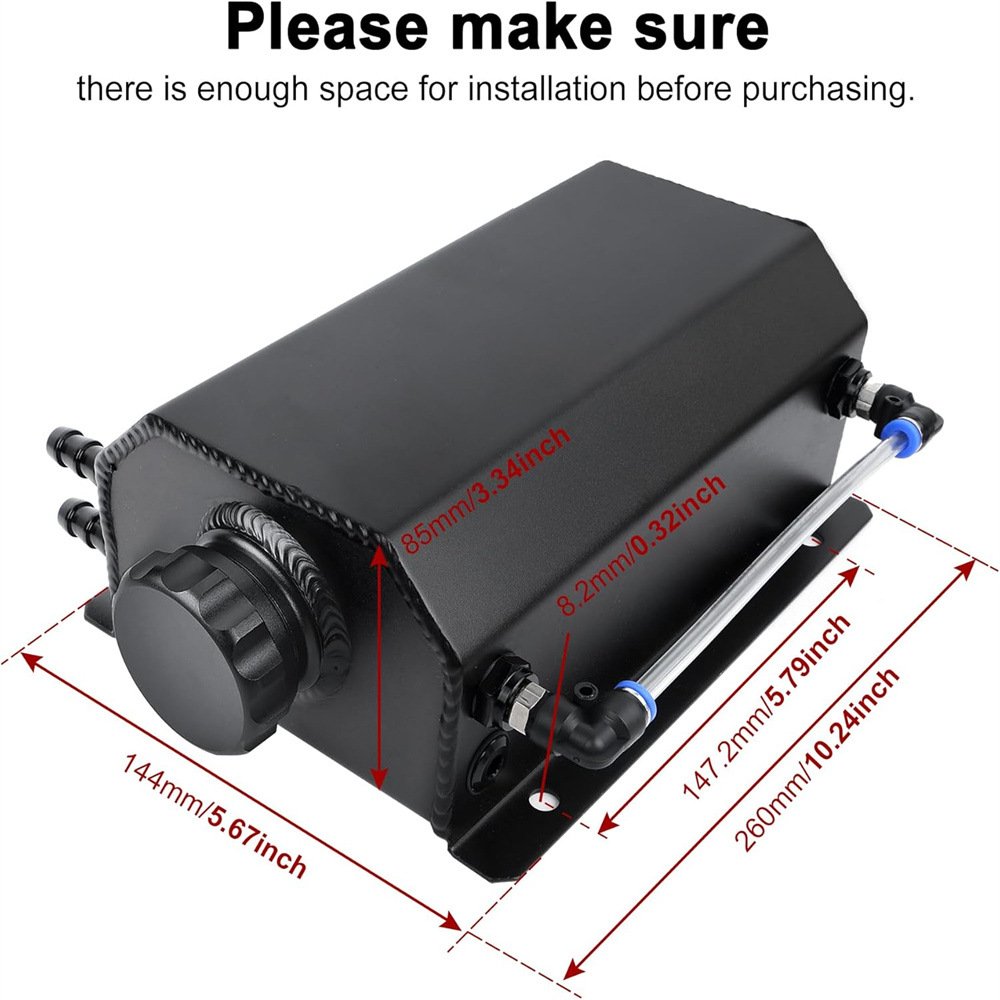 Universal Tig Welded Aluminum Coolant Overflow Expansion Tank 1l 2l Fixparthub Fixparthub 2