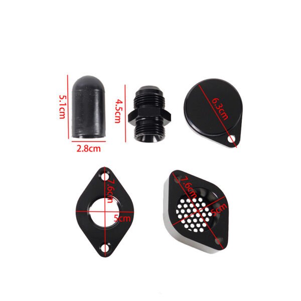 billet ccv pcv reroute kit for 2011 2020 ford 6.7l powerstroke diesel | tf 1067 crankcase ventilation mod