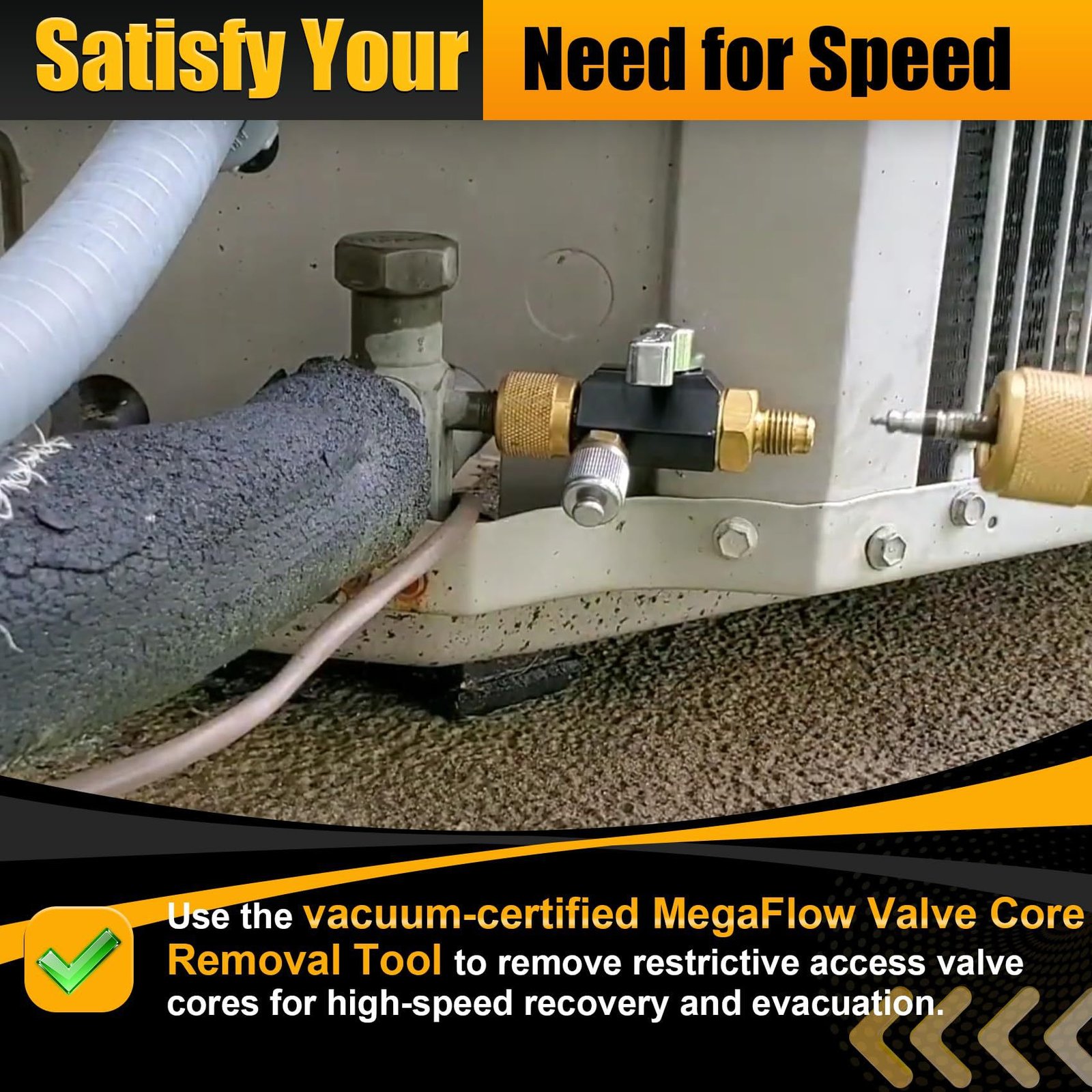 premium hvac valve core removal tool (1/4" & 5/16") | 20 micron vacuum rated | brass & stainless steel