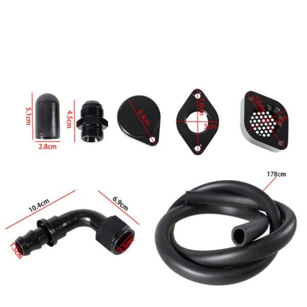 billet ccv pcv reroute kit for 2011 2020 ford 6.7l powerstroke diesel | tf 1067 crankcase ventilation mod