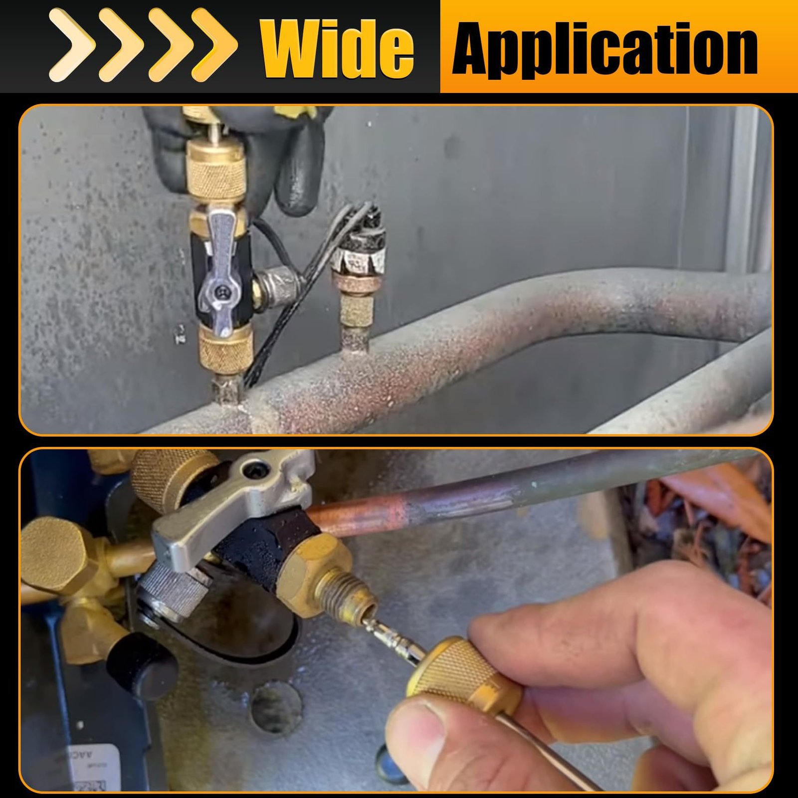 premium hvac valve core removal tool (1/4" & 5/16") | 20 micron vacuum rated | brass & stainless steel