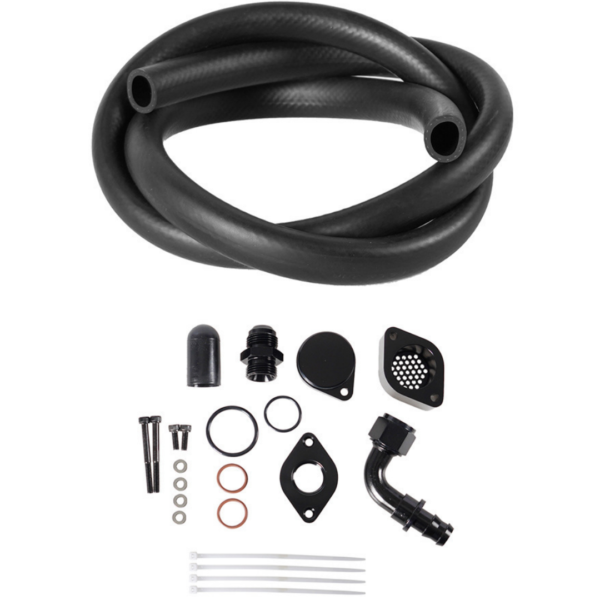 Billet CCV PCV Reroute Kit for 2011-2020 Ford 6.7L Powerstroke Diesel | TF-1067 Crankcase Ventilation Mod