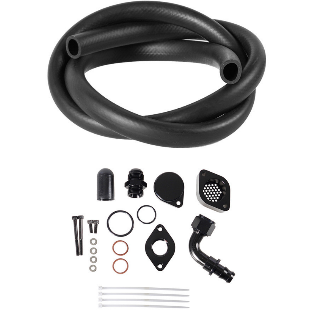 Billet CCV PCV Reroute Kit for 2011-2020 Ford 6.7L Powerstroke Diesel | TF-1067 Crankcase Ventilation Mod