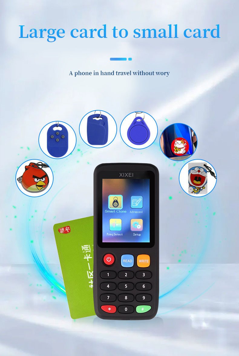 premium x7 rfid & nfc smart card duplicator | multi frequency 125khz 13.56mhz reader/writer | supports ntag215 & encrypted ic