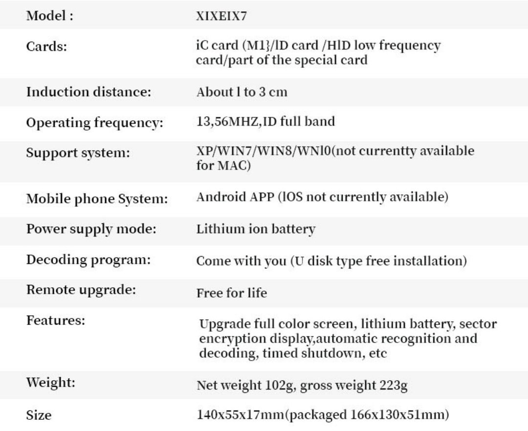 premium x7 rfid & nfc smart card duplicator | multi frequency 125khz 13.56mhz reader/writer | supports ntag215 & encrypted ic