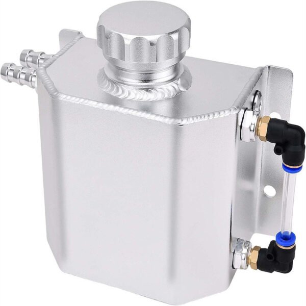 Universal TIG-Welded Aluminum Coolant Overflow Expansion Tank (1L/2L) | FixPartHub