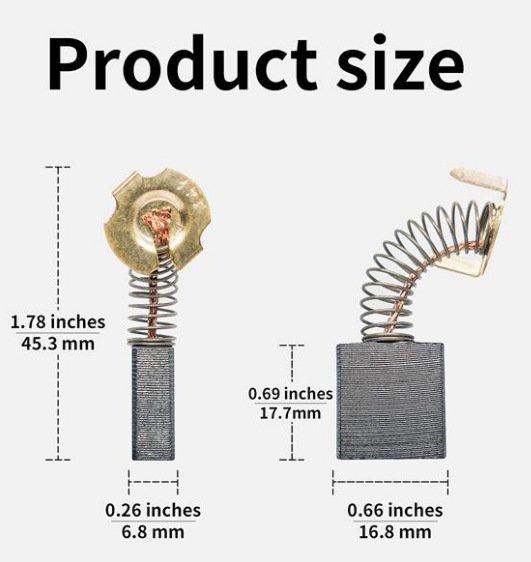 Premium Aftermarket 614367 00 Carbon Brushes 8 Pack Compatible With Dewalt Dw715 Dw716 Miter Saws Fixparthub Fixparthub 5