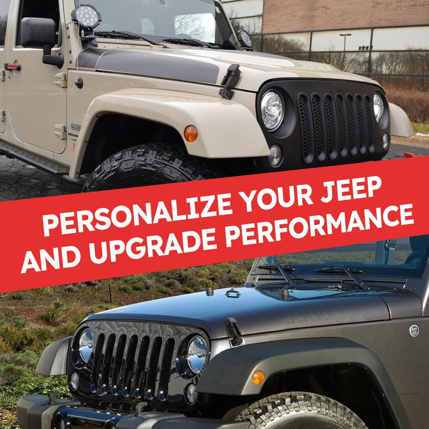 Premium Jeep Wrangler Hood Latch Set 97 06 Fixparthub Fixparthub 1