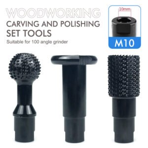 Premium 3-Piece Wood Rotary Ball Gouge & Slotting Burr Kit | Heavy-Duty Power Carving Attachments | FixPartHub