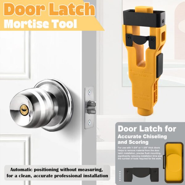 Door Latch Mortise Tool Professional Door Latch Installation Kit For 1 3 8 1 3 4 Doors Pre Set Depth Blades For Clean Mortising No Measuring Required Fixparthub Fixparthub 3