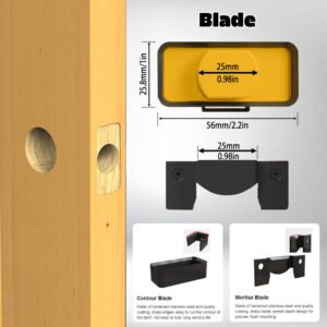 Door Latch Mortise Tool Professional Door Latch Installation Kit For 1 3 8 1 3 4 Doors Pre Set Depth Blades For Clean Mortising No Measuring Required Fixparthub Fixparthub 4
