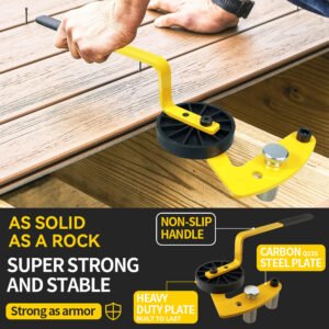 Heavy Duty Deck Board Straightener Tool 1100 Lbs Bending Force Anti Slip Grip For Warped Composite Wood Decking Fix Bowed Boards Fast Fixparthub Fixparthub 3