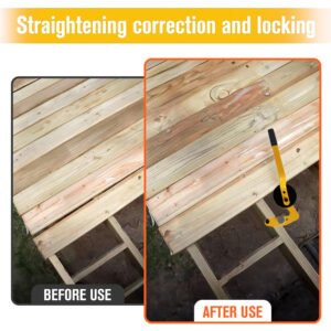 Heavy Duty Deck Board Straightener Tool 1100 Lbs Bending Force Anti Slip Grip For Warped Composite Wood Decking Fix Bowed Boards Fast Fixparthub Fixparthub 4