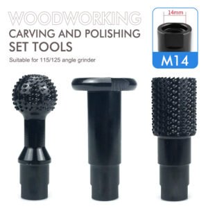Premium 3-Piece Wood Rotary Ball Gouge & Slotting Burr Kit | Heavy-Duty Power Carving Attachments | FixPartHub
