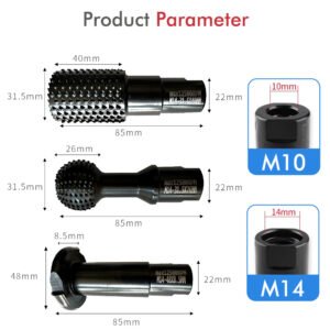 Premium 3 Piece Wood Rotary Ball Gouge Slotting Burr Kit Heavy Duty Power Carving Attachments Fixparthub Fixparthub 6