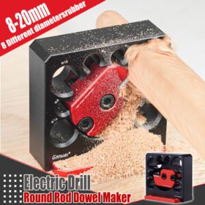 Premium Adjustable Dowel Maker Jig Drill Powered Wood Rod Miller Fixparthub Fixparthub 4