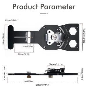 Premium Adjustable Track Saw Angle Guide 0 60 Aluminum Rail Stop Fixparthub Fixparthub 1