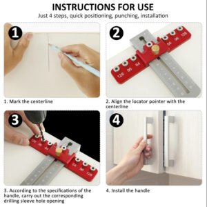 Premium Aluminum Cabinet Hardware Jig Drawer Pull Handle Drill Guide Fixparthub Fixparthub 4