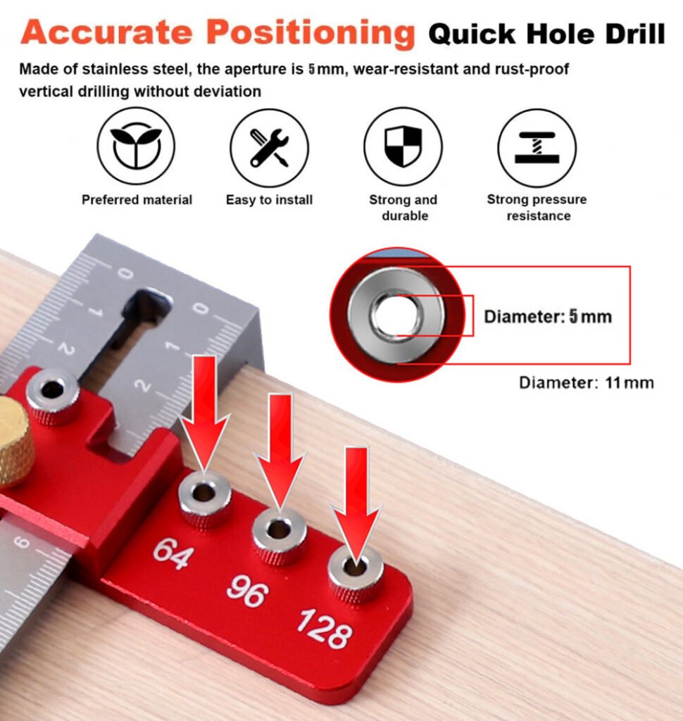 Premium Aluminum Cabinet Hardware Jig Drawer Pull Handle Drill Guide Fixparthub Fixparthub 6