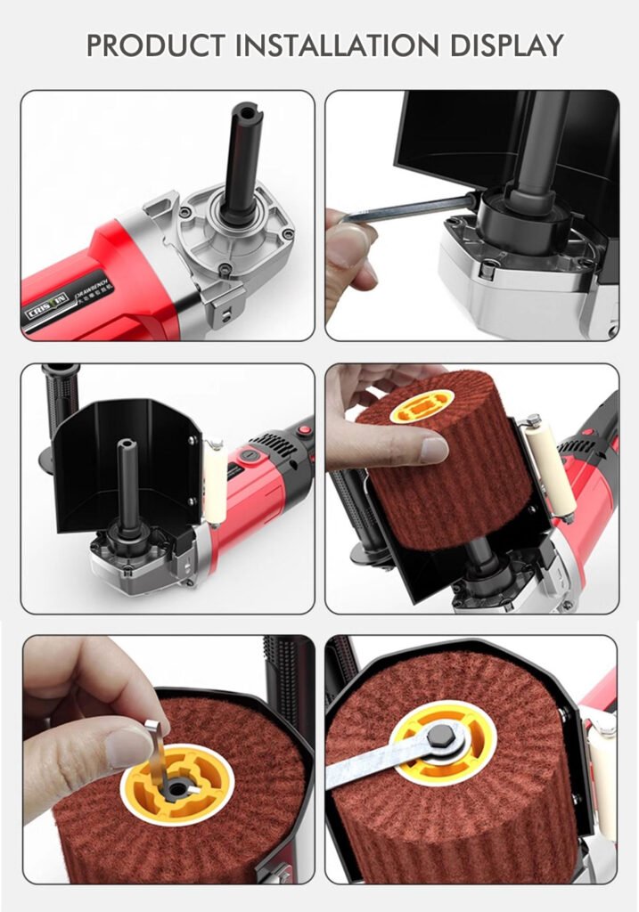 Premium Angle Grinder To Burnishing Machine Adapter Kit Wire Drawing Polishing Fixparthub Fixparthub 9