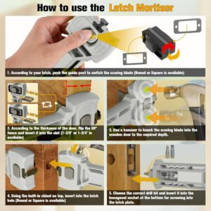 Premium Door Latch Mortise Strike Tool Chisel Free Lock Installation Kit Fixparthub Fixparthub 4