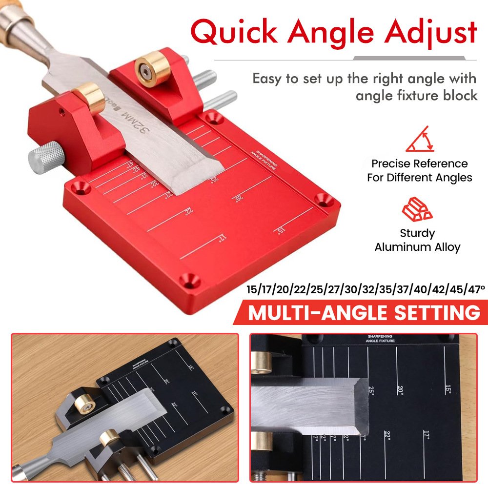 Premium Solid Aluminum Honing Guide Chisel Plane Iron Sharpening Jig Fixparthub Fixparthub 1