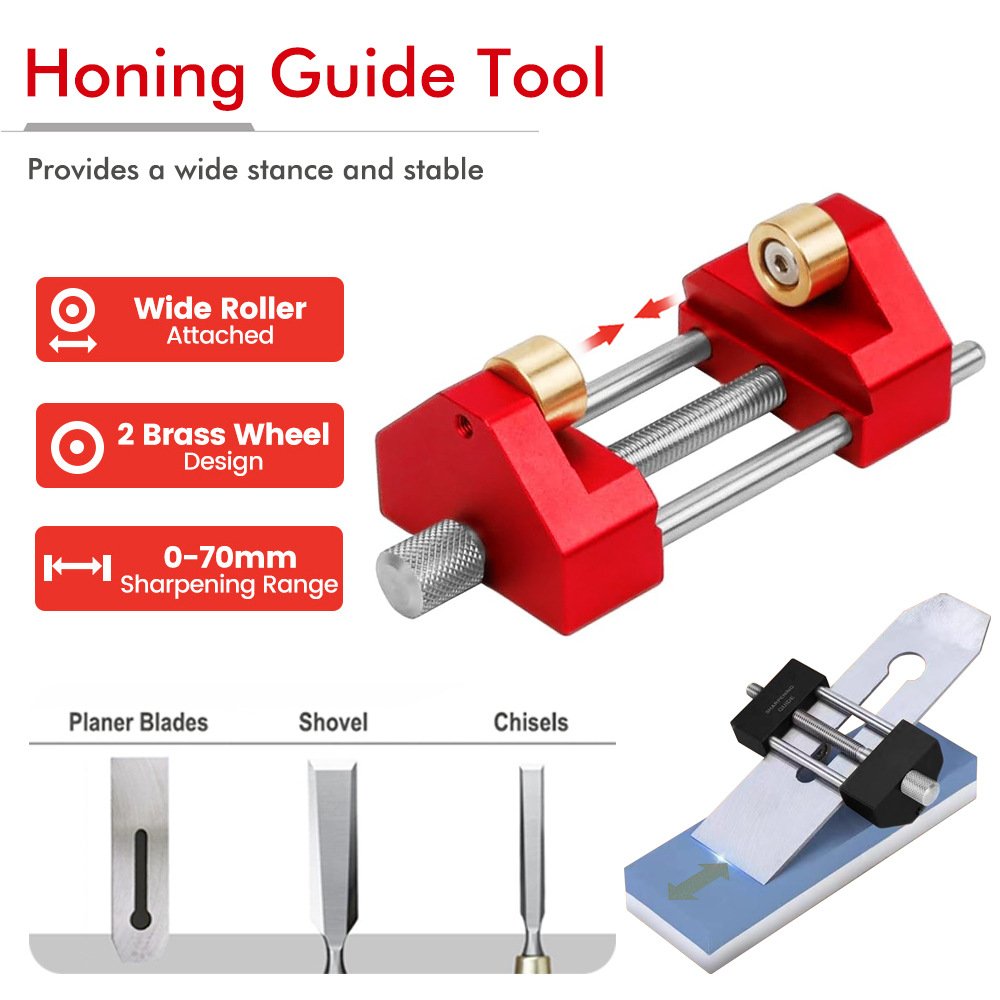 Premium Solid Aluminum Honing Guide Chisel Plane Iron Sharpening Jig Fixparthub Fixparthub 2