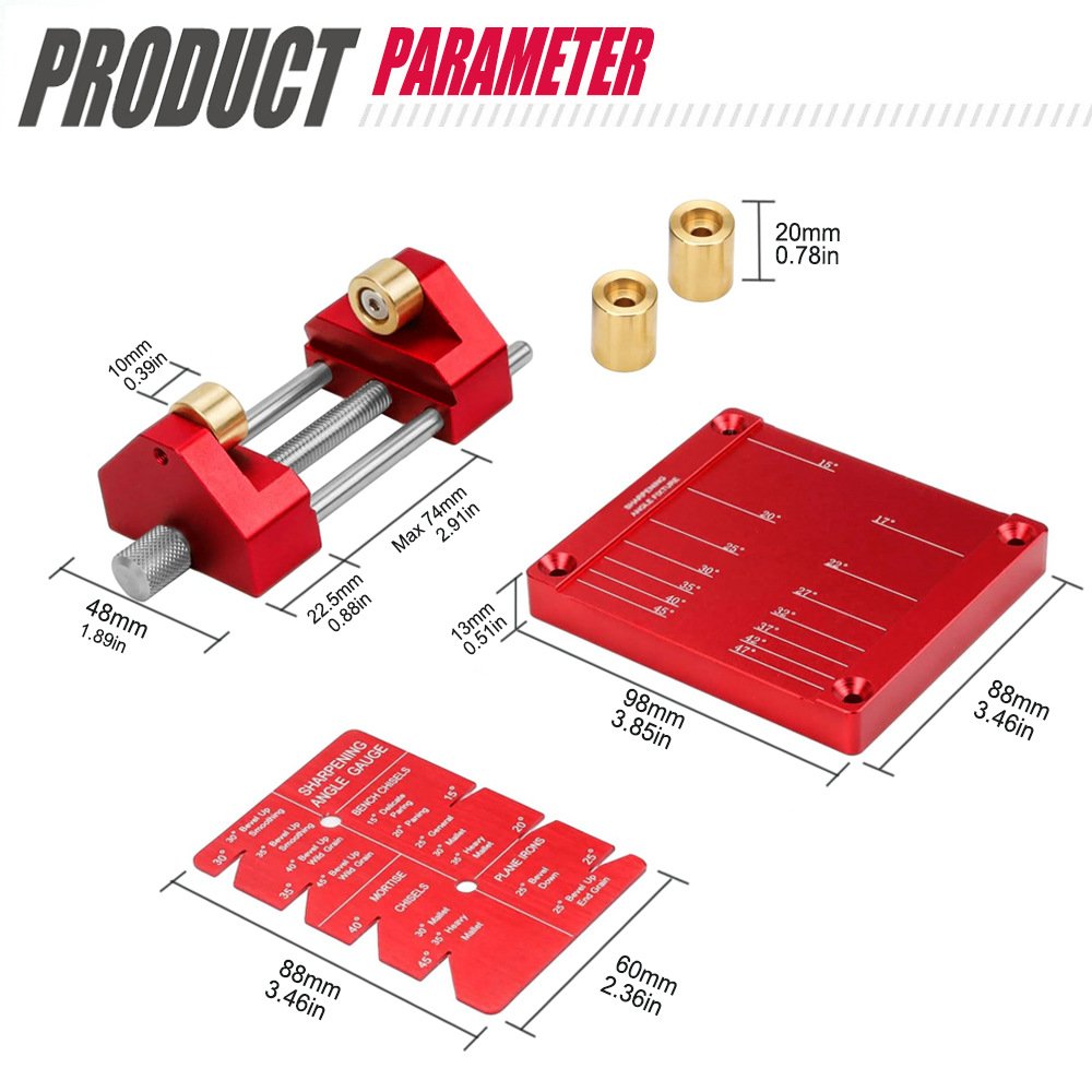 Premium Solid Aluminum Honing Guide Chisel Plane Iron Sharpening Jig Fixparthub Fixparthub 5